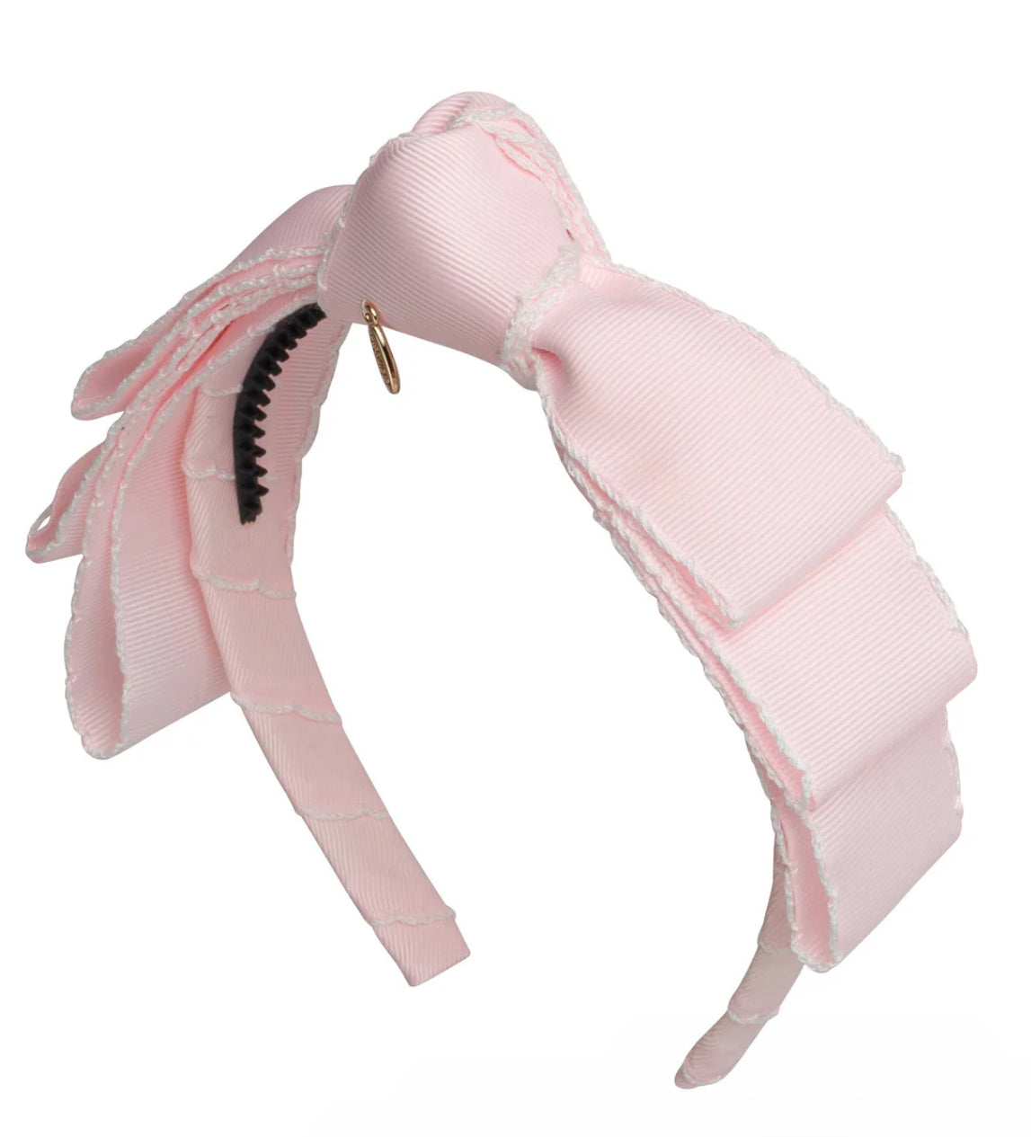 Knotted Heather Moonstitch Headband - Powder Pink