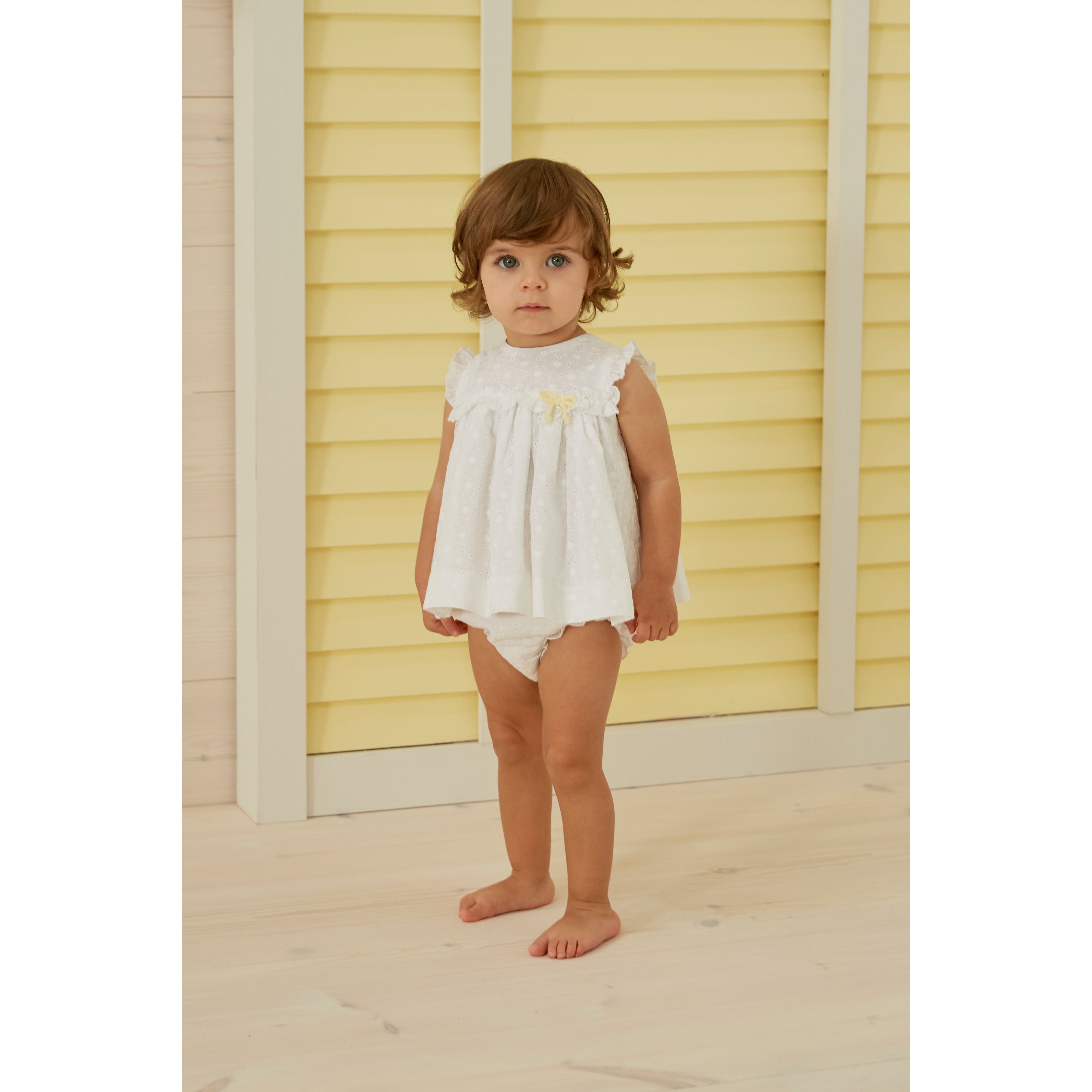 White Popelin Baby Dress