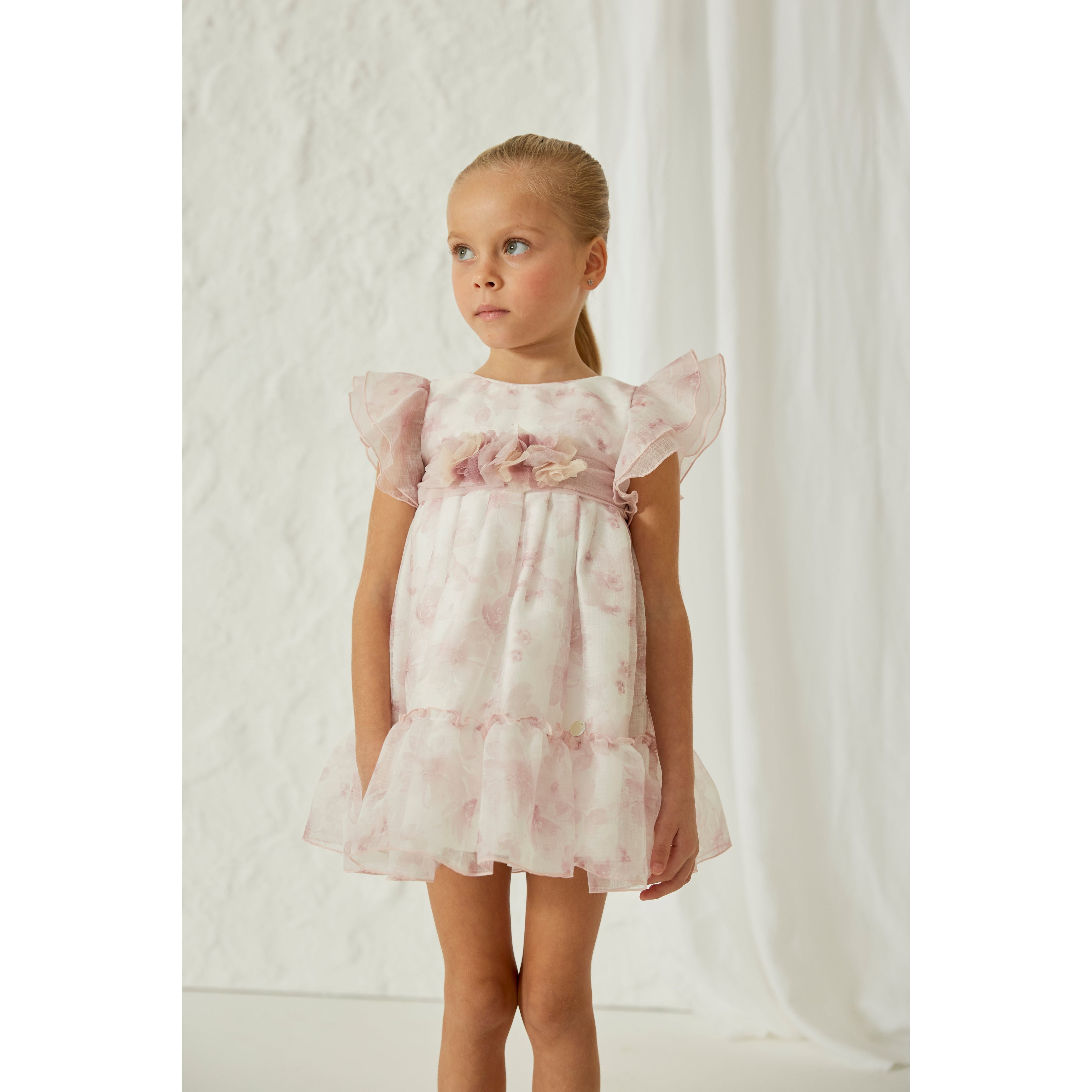 Pink Flowers Muselin Dress