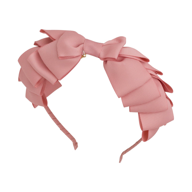 Pleated Ribbon Grossgrain Headband - Sweet Nectar