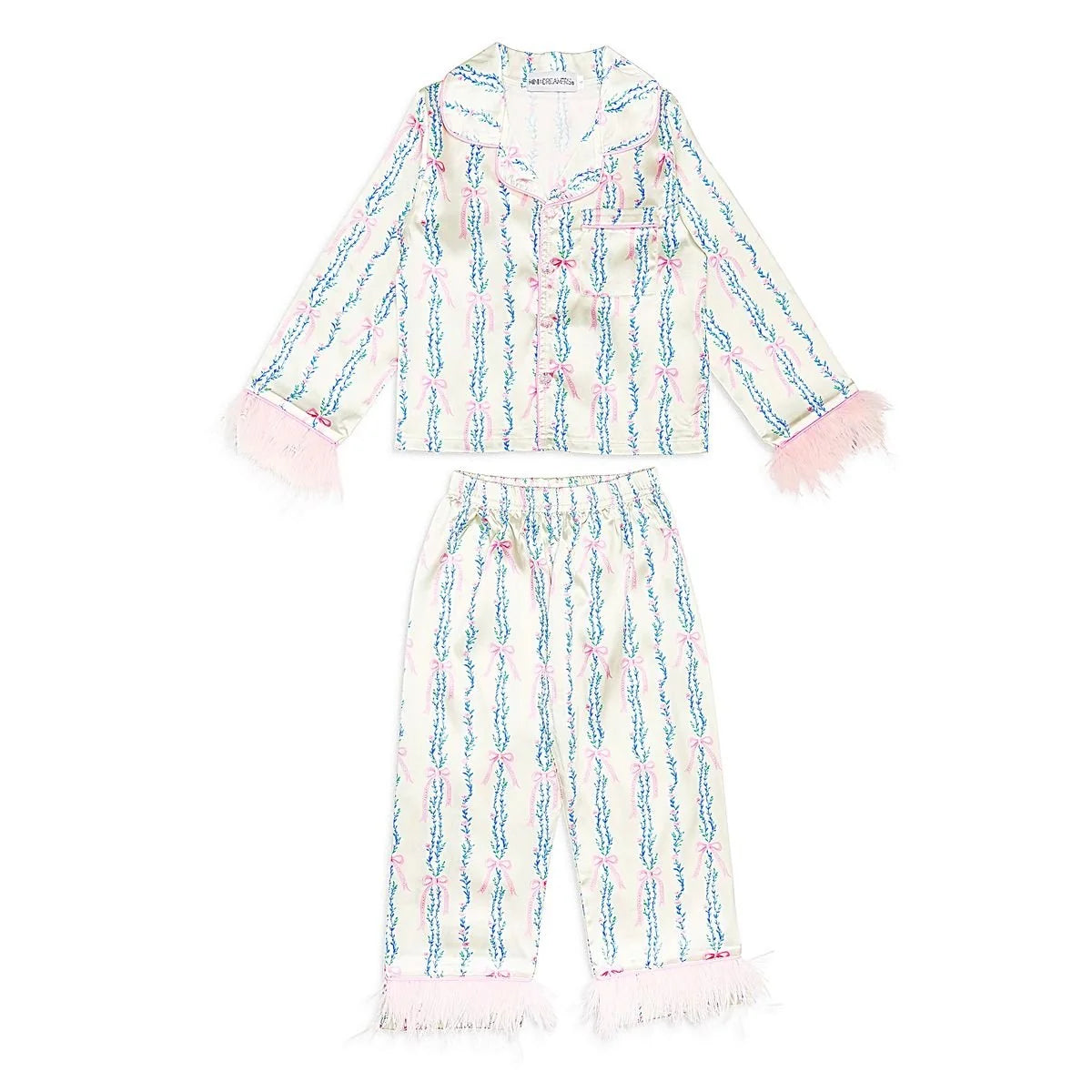 Vintage Bows Feather Silky Set