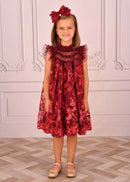 Dominique Burgundy Dress