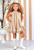 Solene Gold Dress