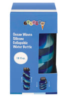 Ocean Waves Silicone Collapsible Water Bottle