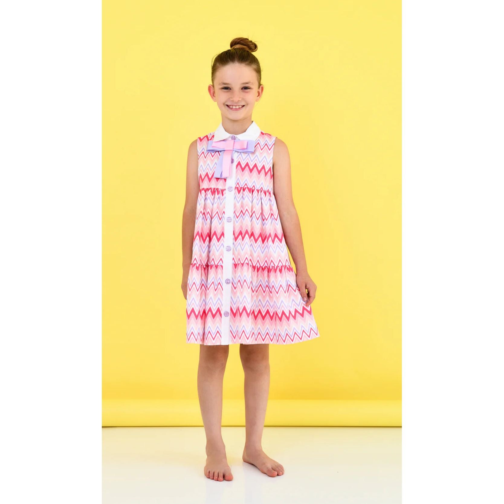 Zigzag Girls Pink Dress