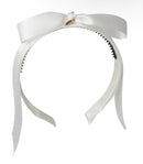 Matilda Satin Headband - White