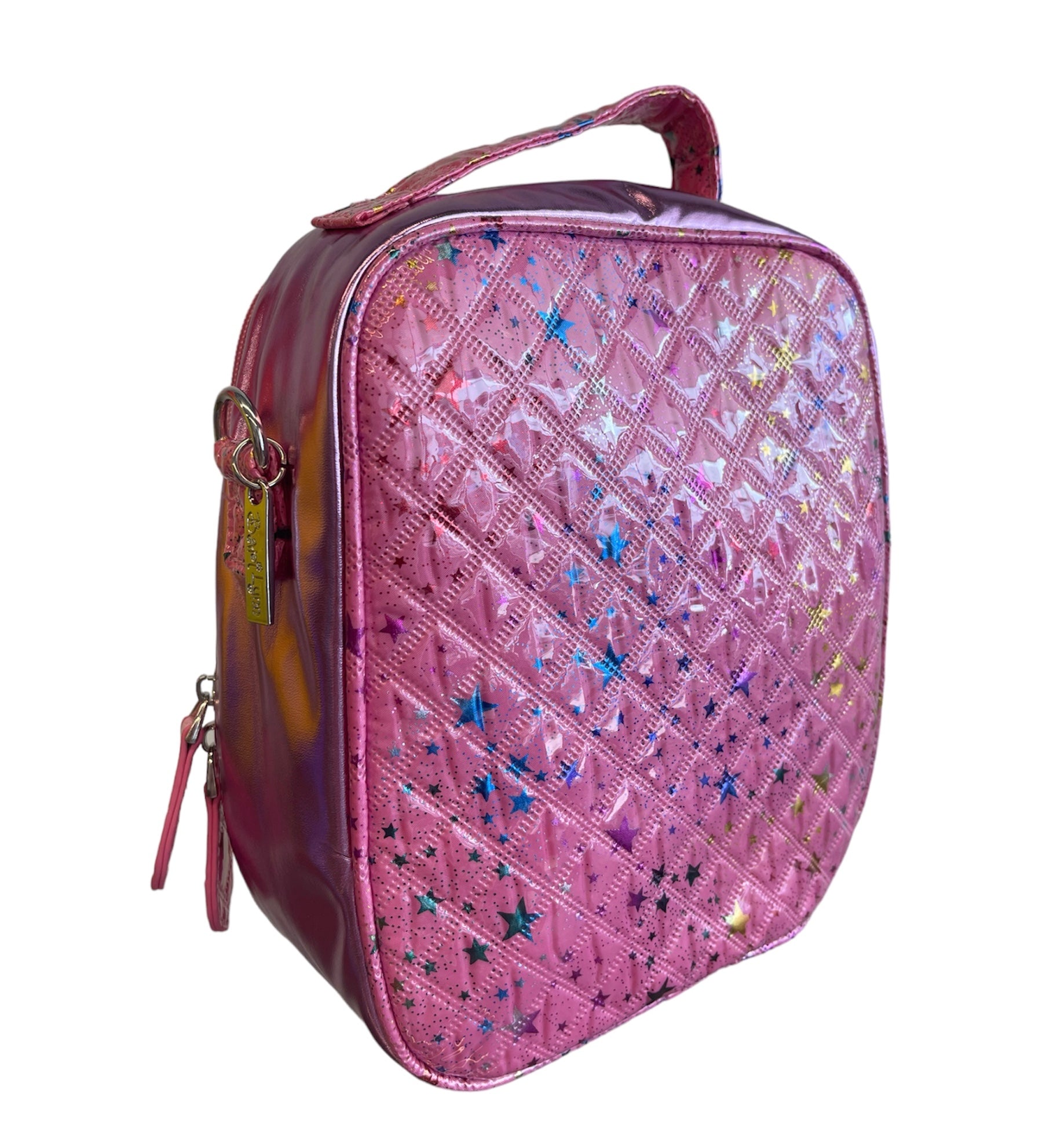 Metallic Star Pink Lunch Box