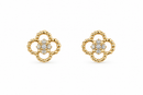 Delicate Clover 14Kt. Earrings