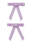 Grosgrain Bow Clip Set - Lilac