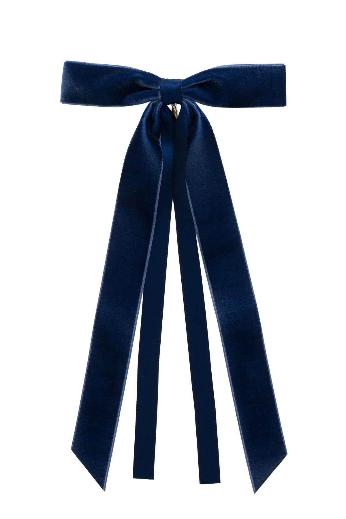 Arabesque Velvet Large Clip - Navy
