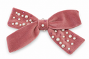 Pearl Embellished Velvet Bow