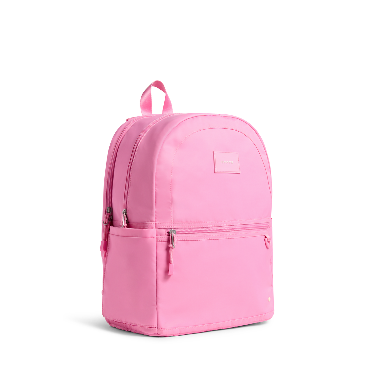 Nylon Kane Double Pocket Backpack Pink