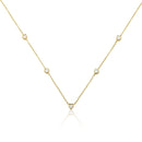 Gold Plated 5mm Heart Station Chain Necklace