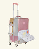 Logan Carry-On Suitcase Pink/Silver