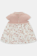 Pale Rose Half Knit Baby Dress