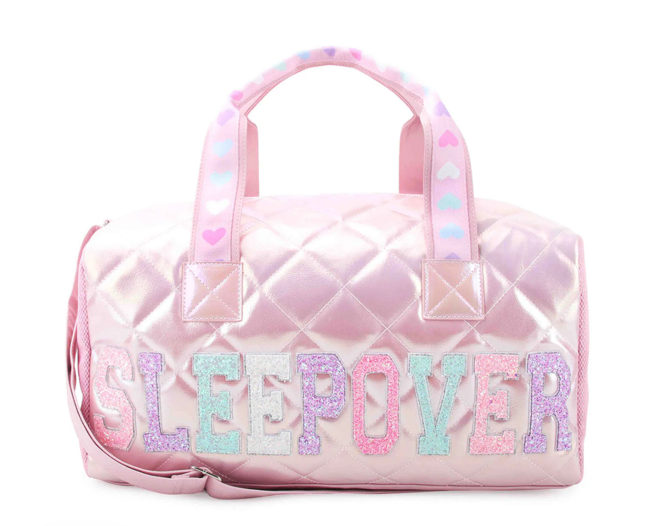 Sleepover Metallic Quilted Large Duffle Bag