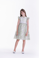Green With Flowers Dress