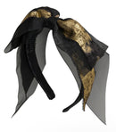 Primrose Bow Headband - Black/Gold