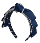 Knotted Heather Moonstitch Headband - Navy