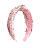 Tulle Jeweled Headband - Pink