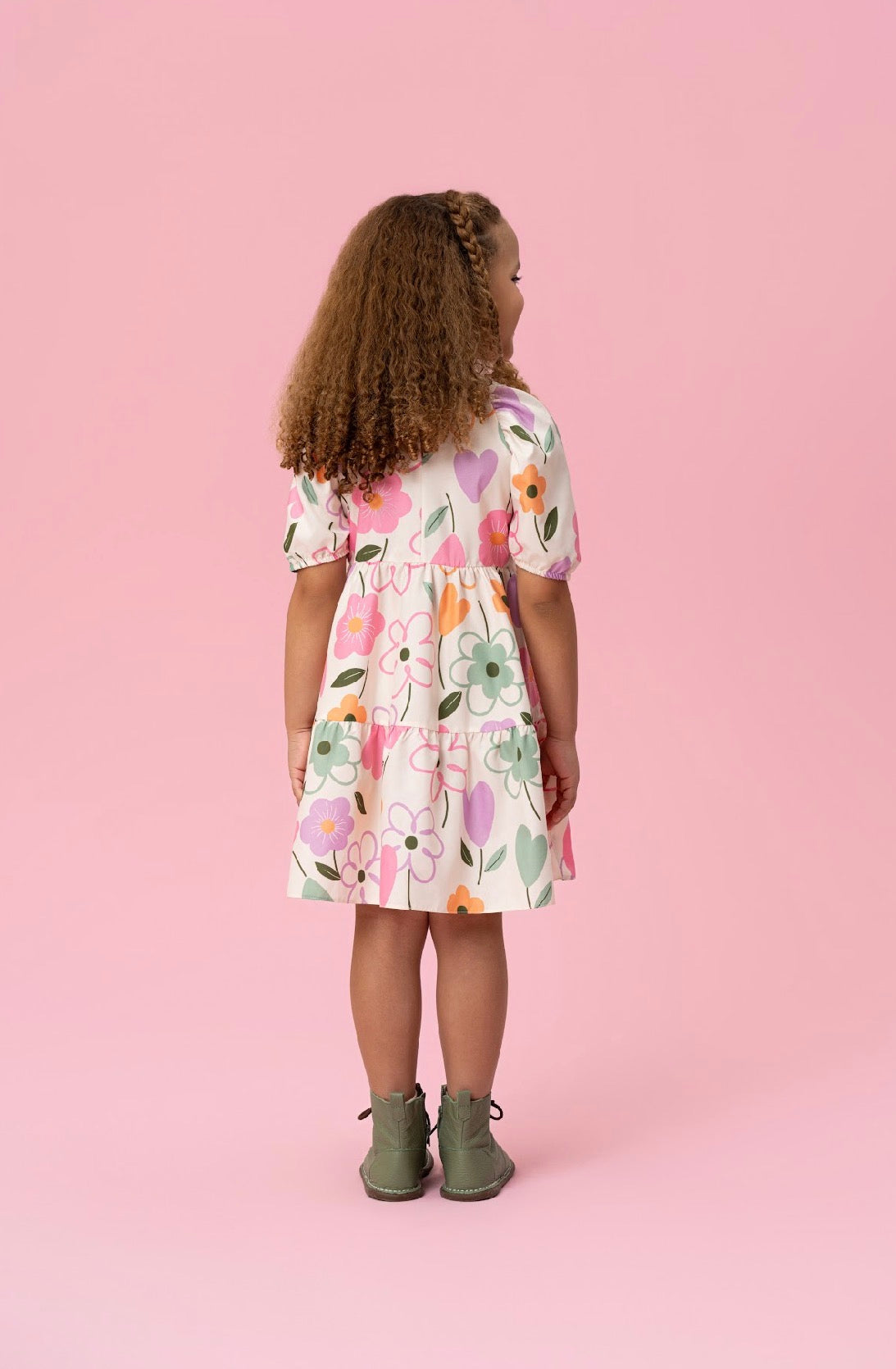 Pink & Green Dress