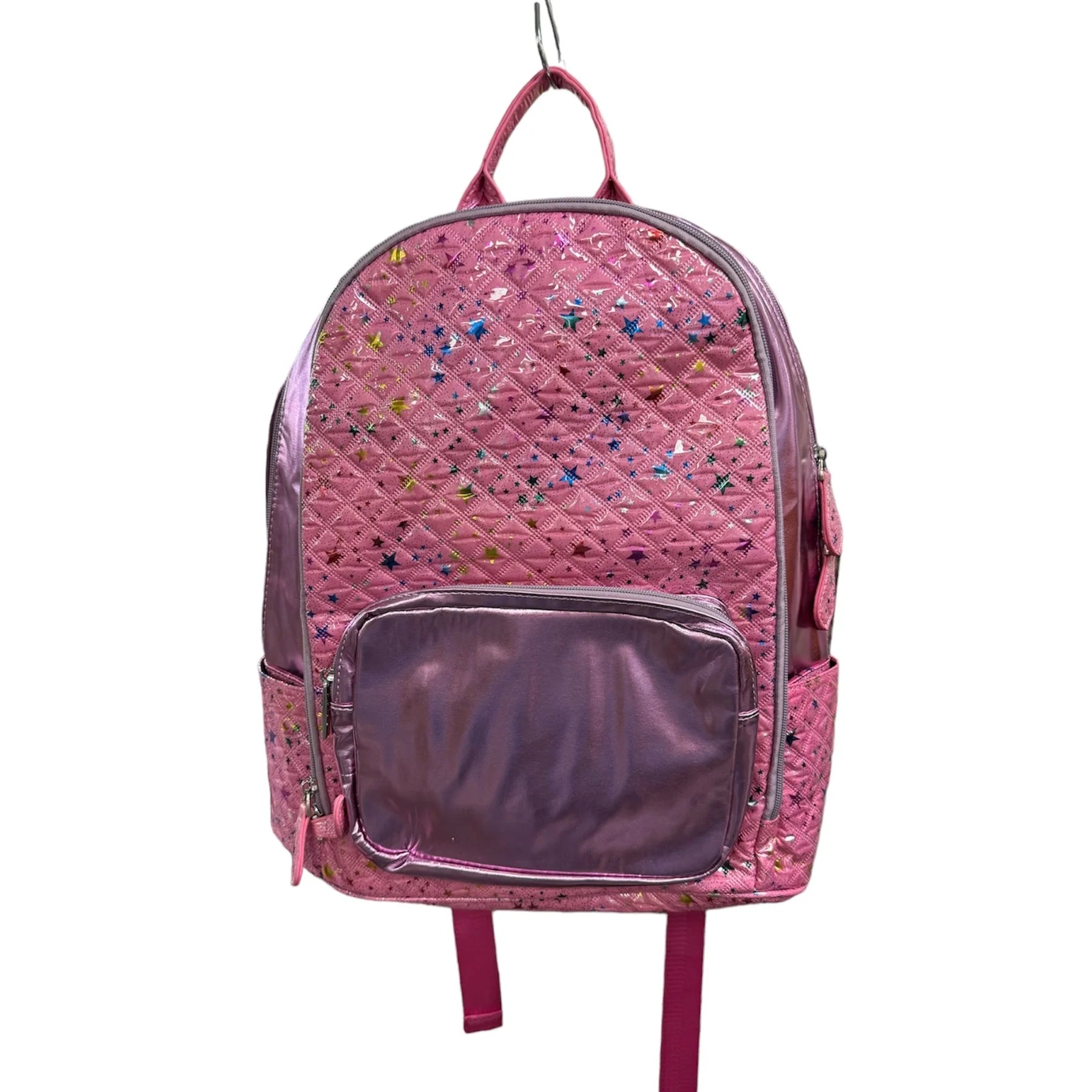 Metallic Star Pink Backpack