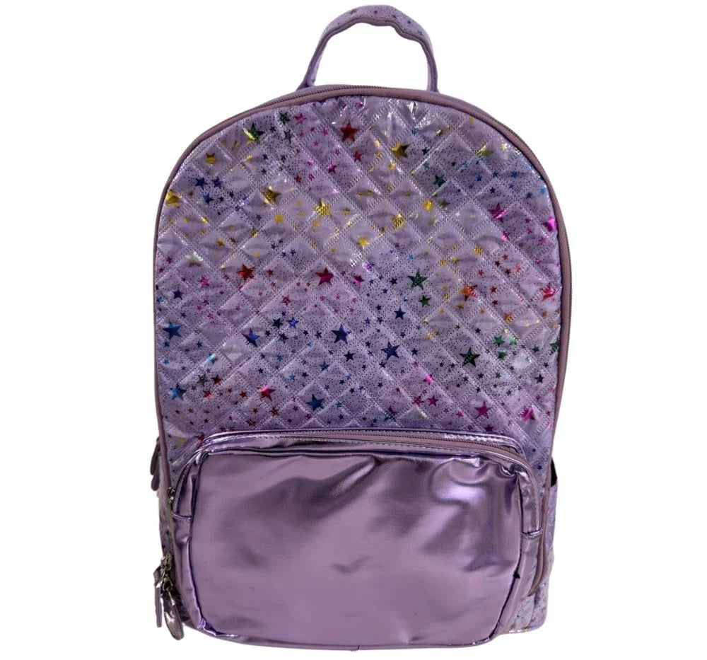 Metallic Star Purple Backpack