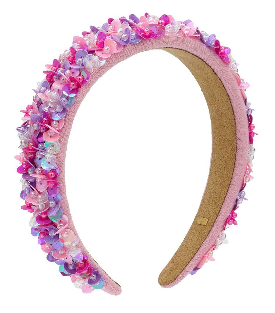 Full 3D Sequin Headband - Pink