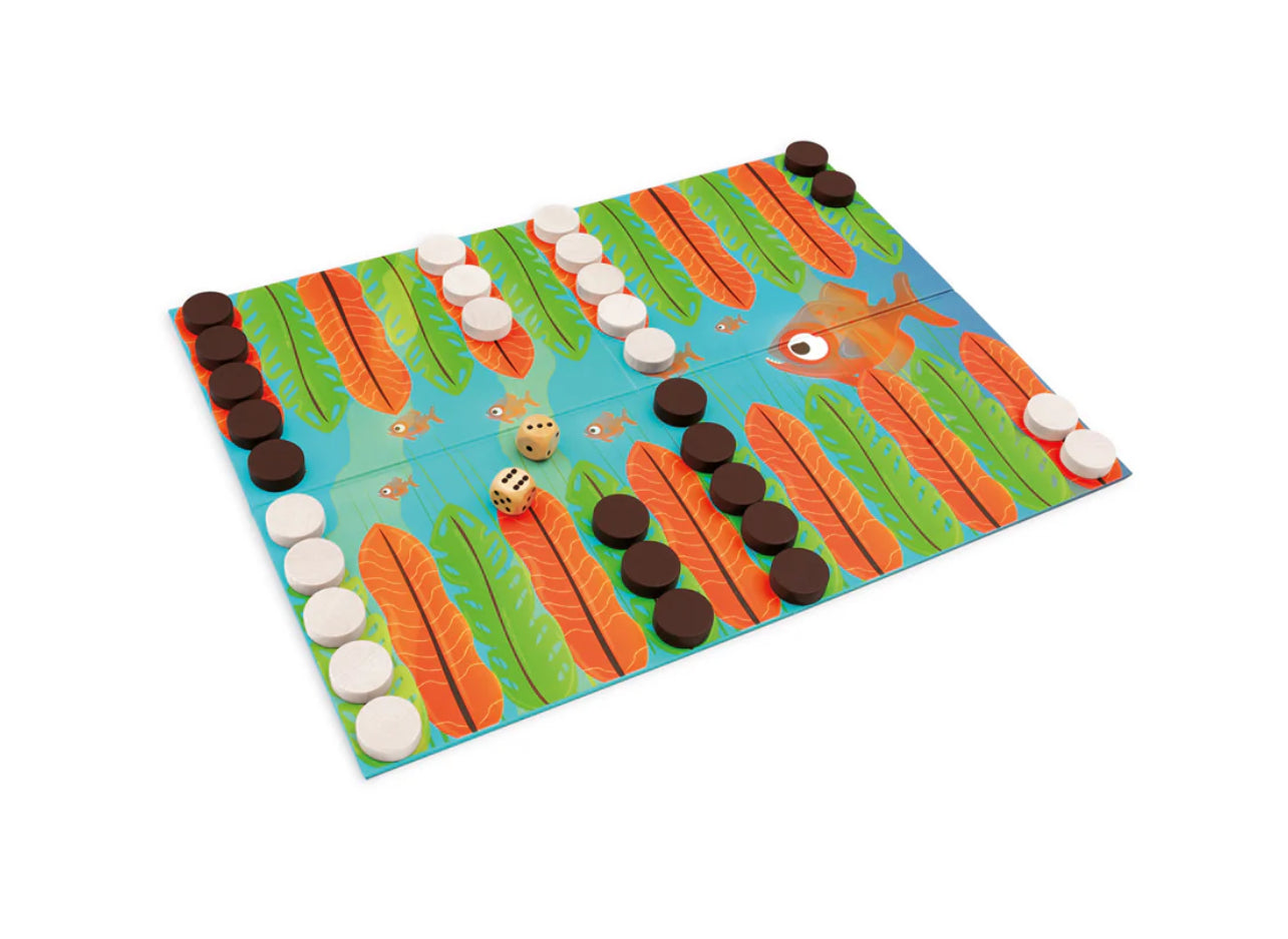 Piranha Race Junior Backgammon Game