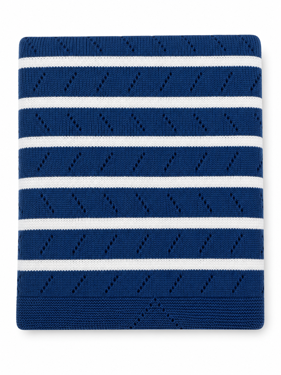 Azul Empolvado & Blanco Blanket