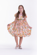 White & Yellow Flowers Dress