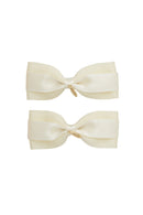 Layla Duo Bow Clip Set of 2 - Ivory