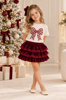 Christmas Plaid Bow Patch Set