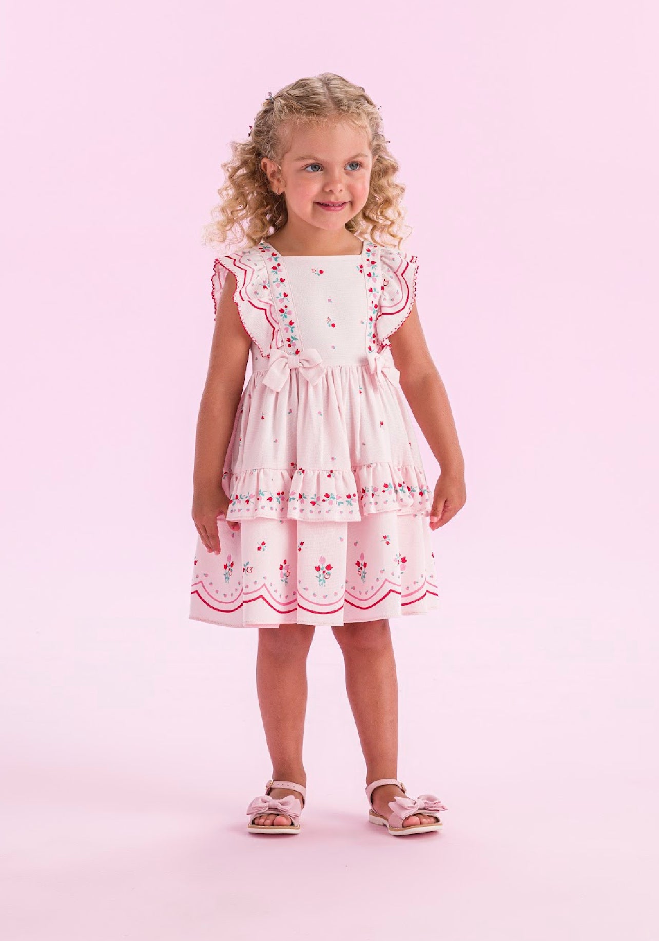 Mini Red Flowers Dress