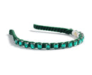 Crystal Velvet Headband - Emerald