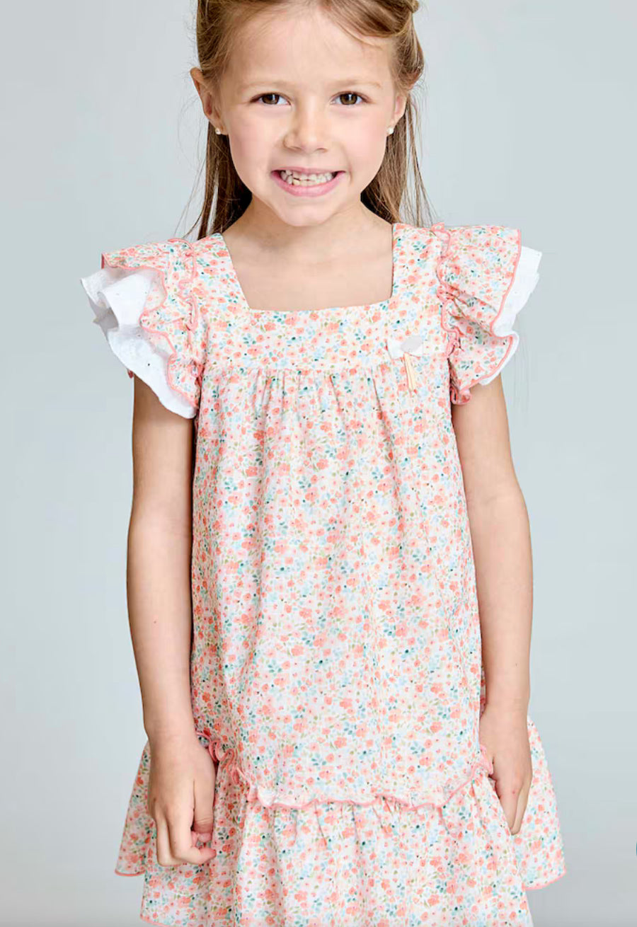 Orange Garden Girl Dress