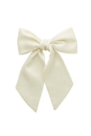 Prima Viscose Bow Clip - Light Ivory