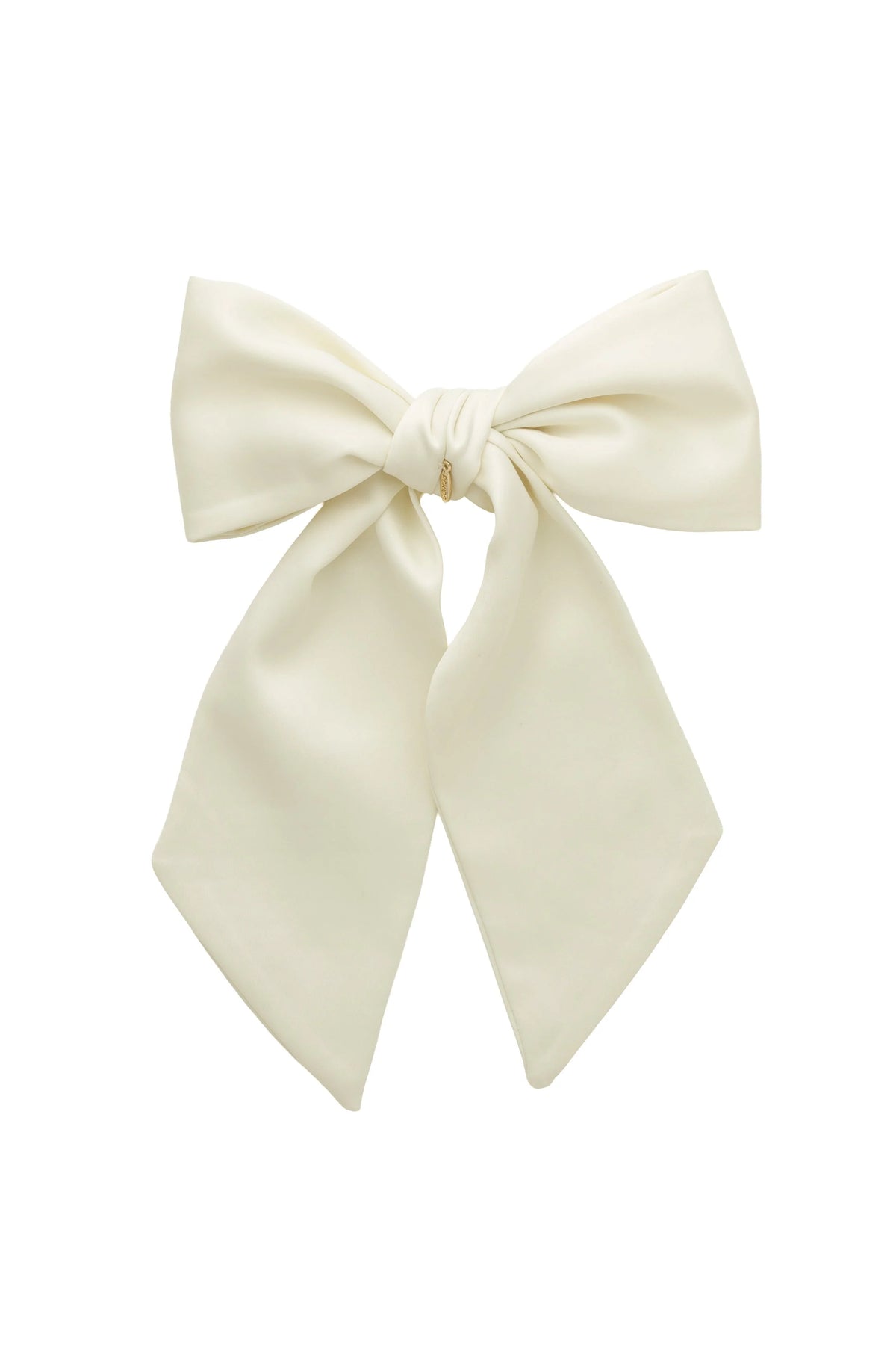 Prima Viscose Bow Clip - Light Ivory
