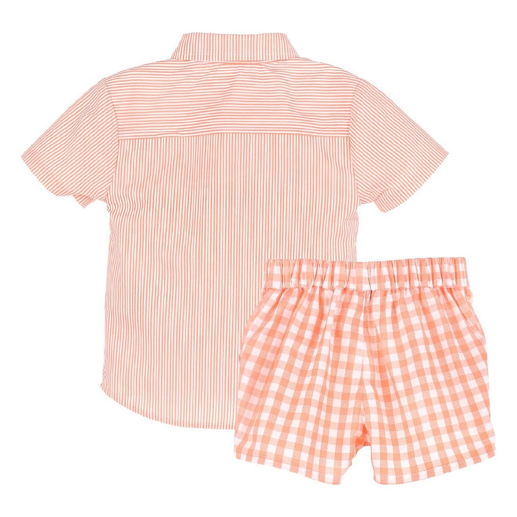 Orange Stripes & Checks Set