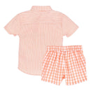 Orange Stripes & Checks Set