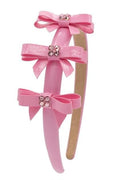3 Bows Headband - Pink