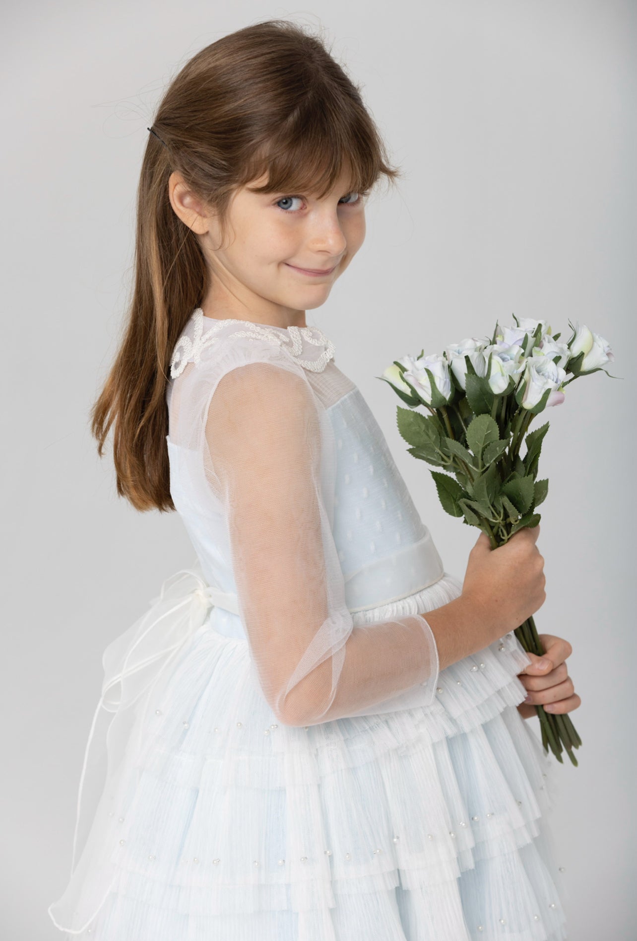 Light Blue Tergal Dress