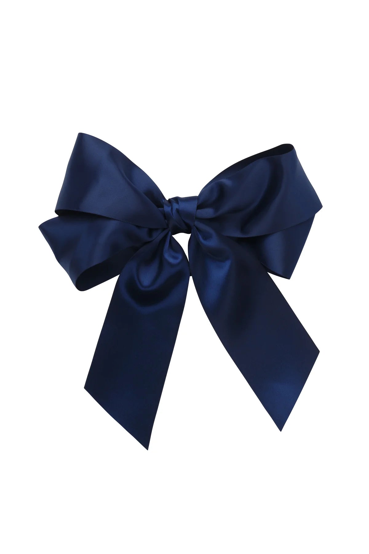 Oversized Bow Pony/Clip - Navy