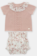 Pale Rose Half Knit Baby Set
