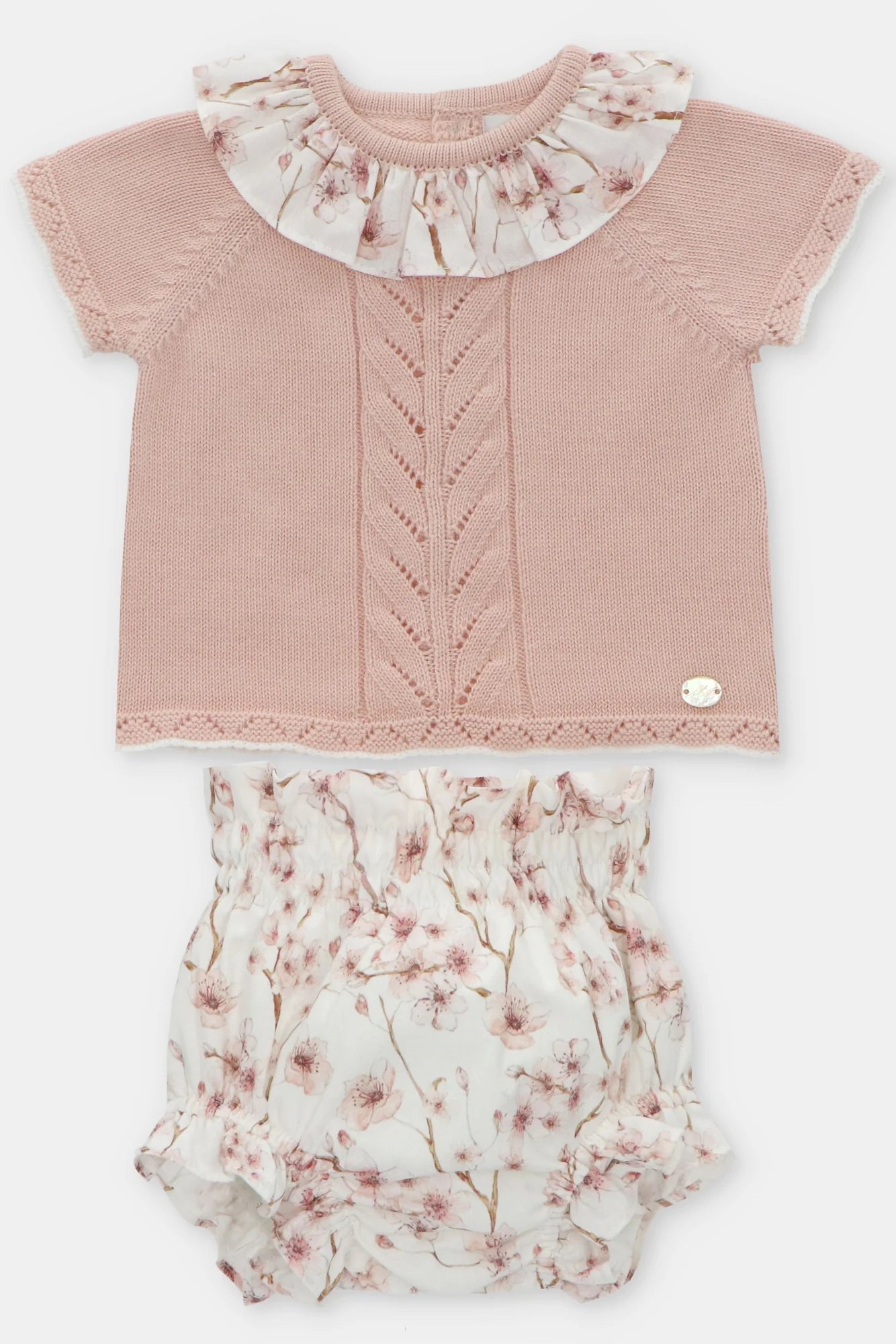 Pale Rose Half Knit Baby Set
