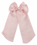 Blush Shimmer Long Tail Bow