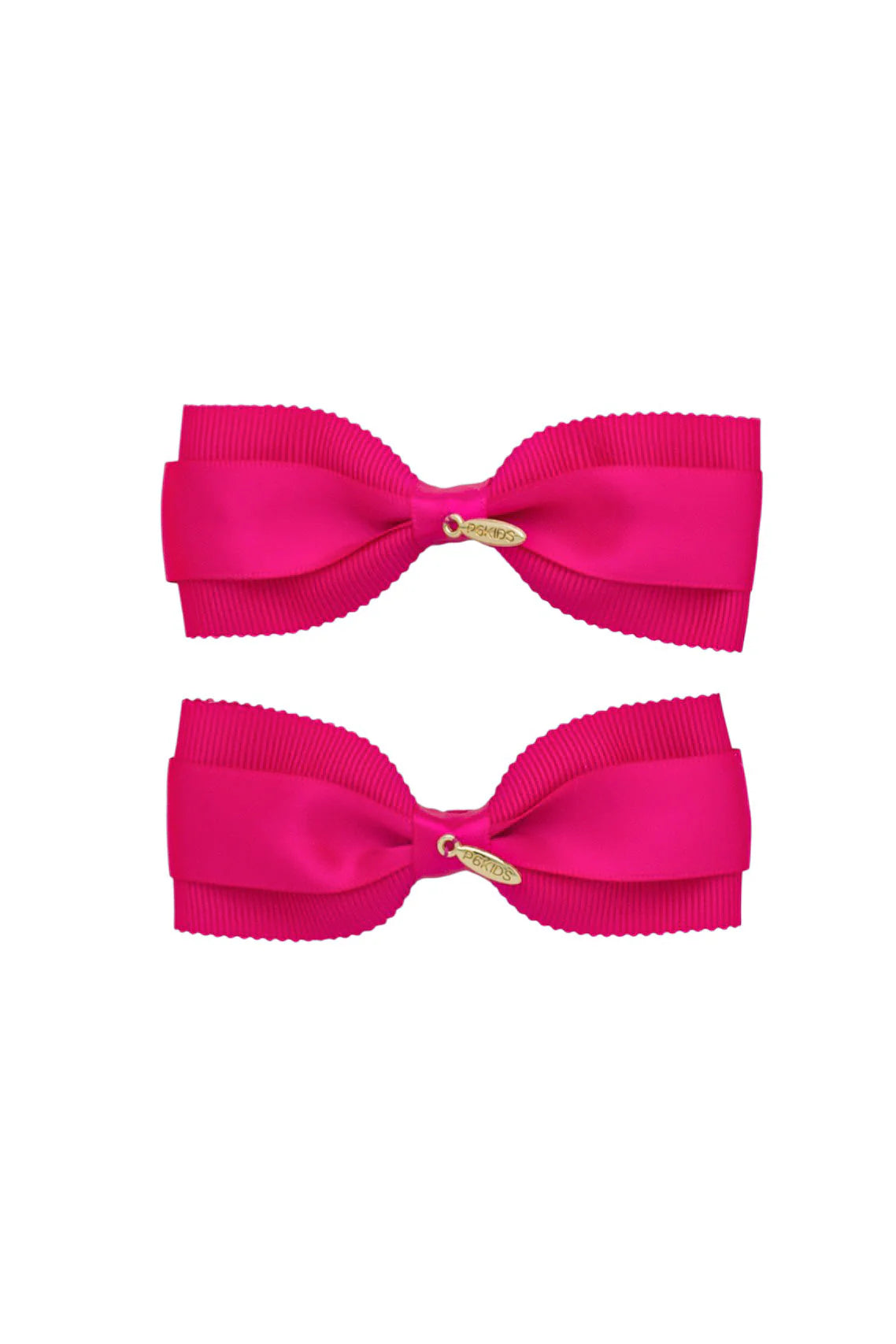Layla Duo Bow Clip Set of 2 - Hot Pink