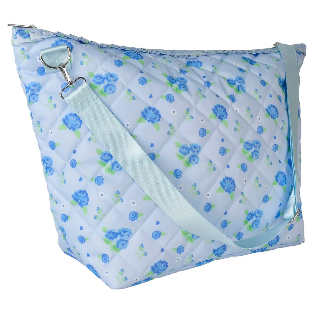 Blue Floral Weekender Bag