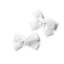 Sweets Lace Double Bow Clip Set - White