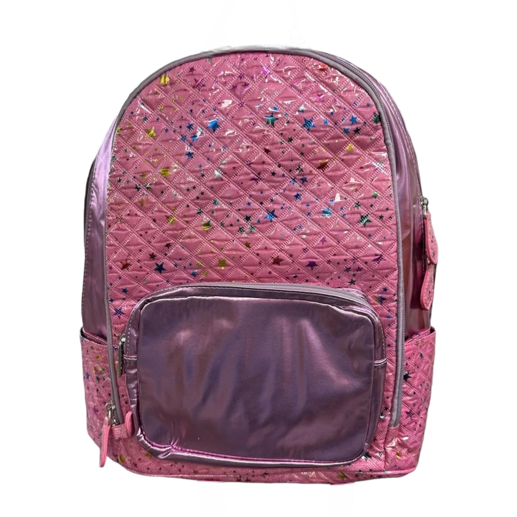 Metallic Star Pink Backpack